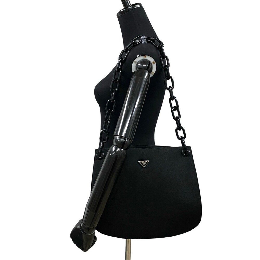 PRADA Black Canvas Shoulder Bag - Picture 2 of 9